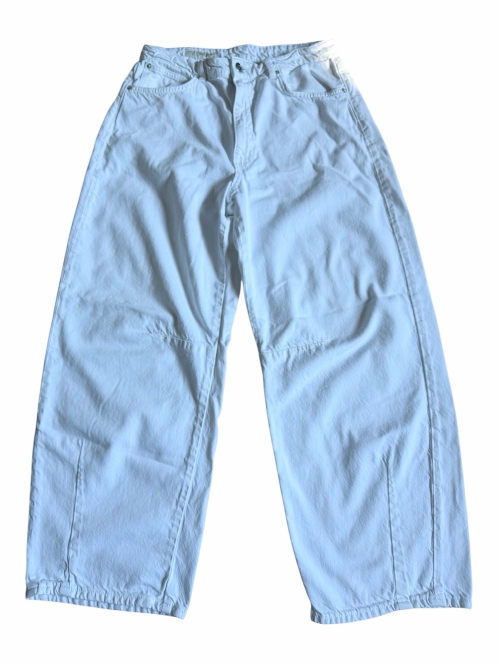 Zara White Denim Barrel Leg Jeans US 6